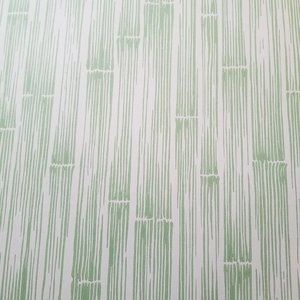 Vintage Wallpaper Sample Sheet Green Bamboo Stripe Trimz 4597 Crafting Supply